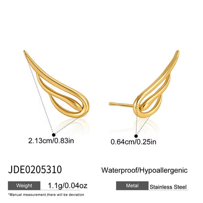 Sculpted Loop Gold Earrings