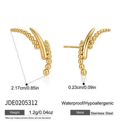 Sculpted Beaded Cuff Earrings