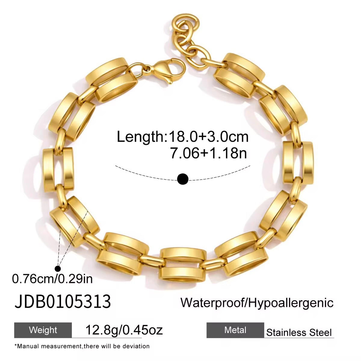 Sleek Link Statement Bracelet