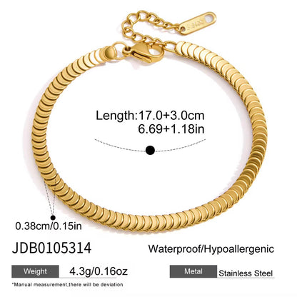 Sleek Herringbone Gold Bracelet