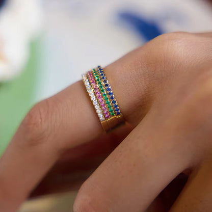 Aurora Rainbow Tennis Ring