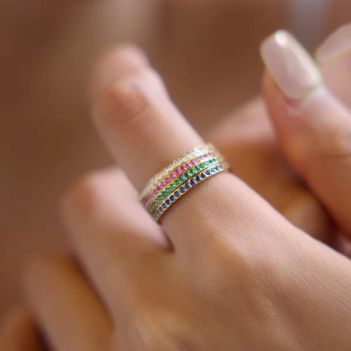 Aurora Rainbow Tennis Ring