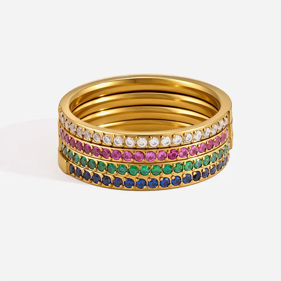 Aurora Rainbow Tennis Ring