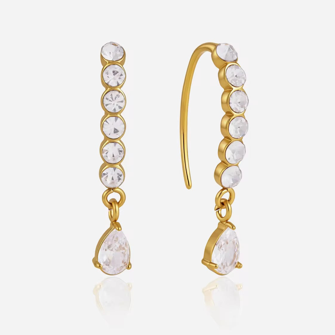 Crystal Cascade Drop Earrings