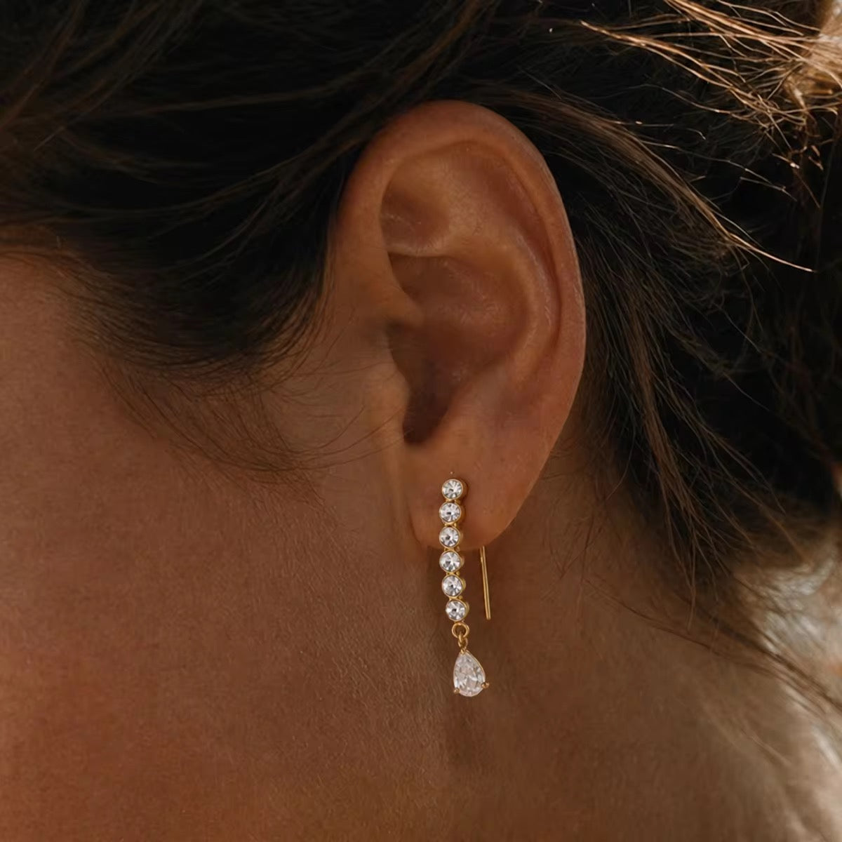 Crystal Cascade Drop Earrings