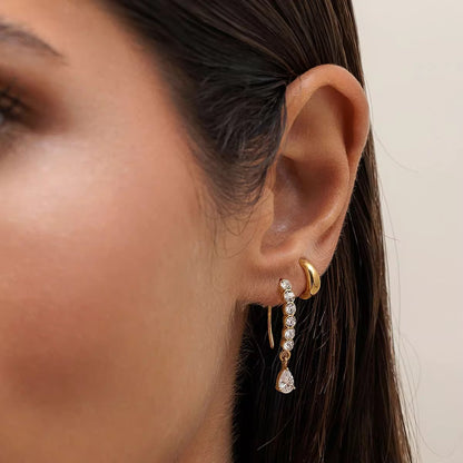 Crystal Cascade Drop Earrings