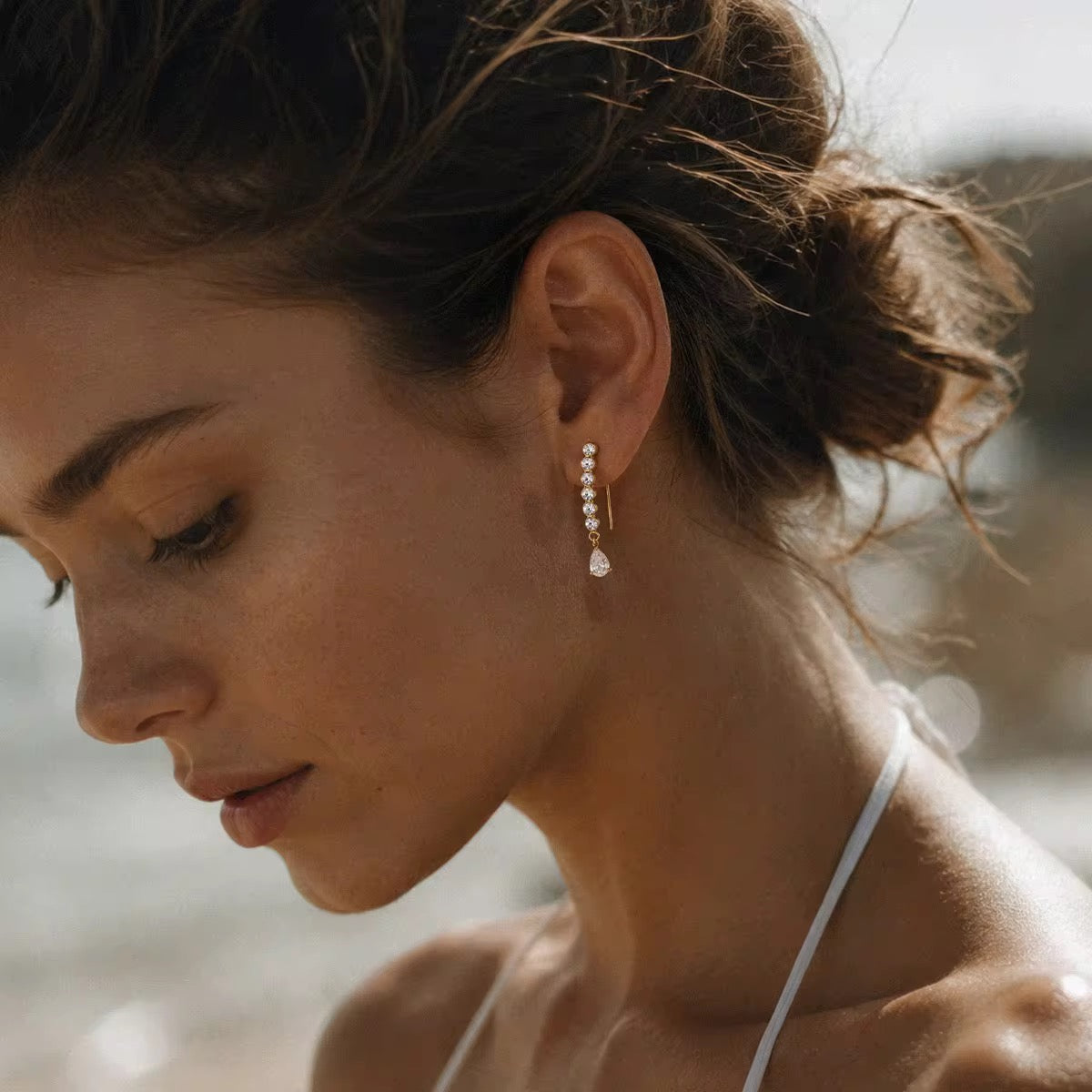 Crystal Cascade Drop Earrings
