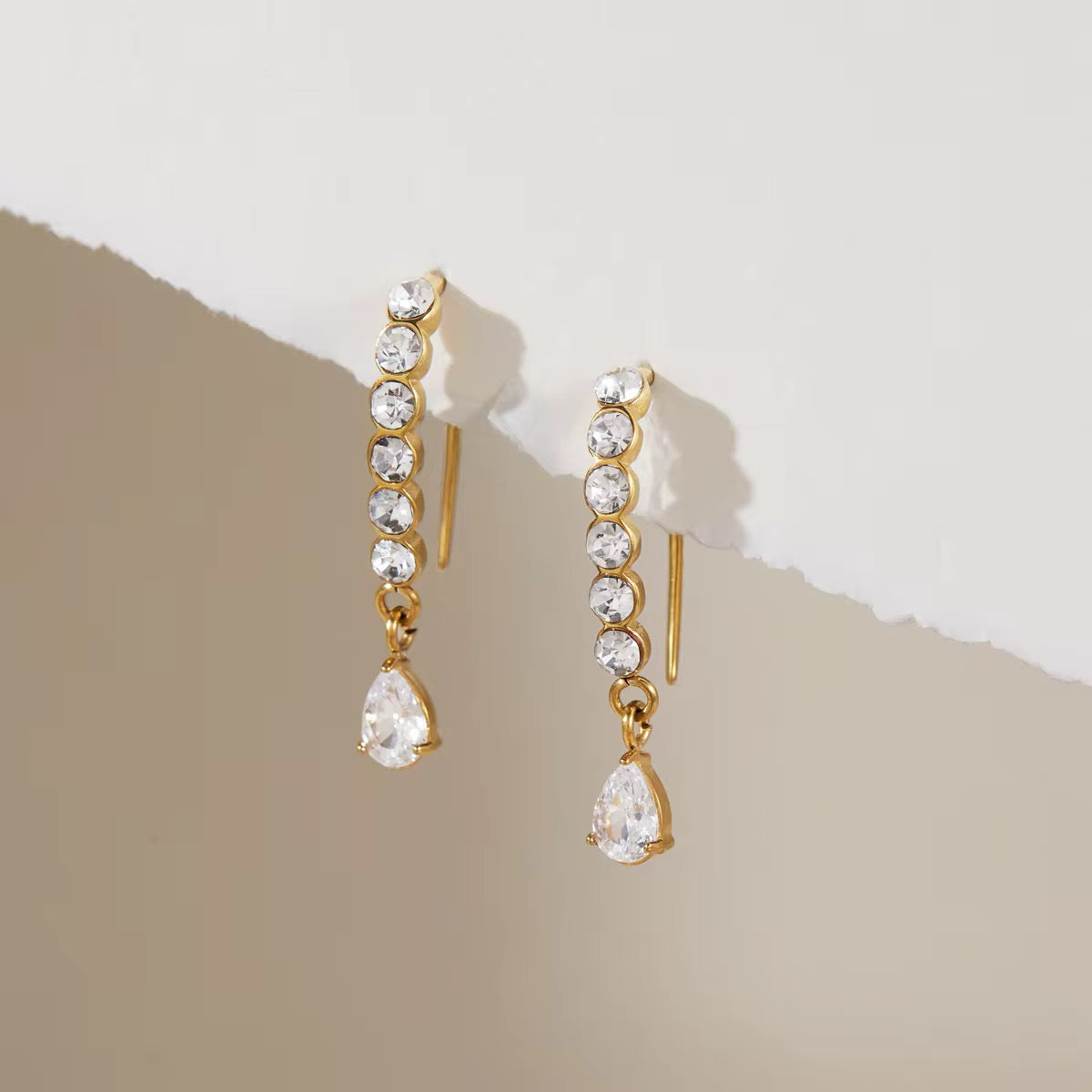 Crystal Cascade Drop Earrings