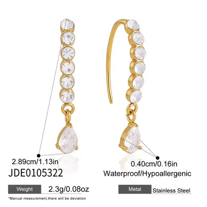 Crystal Cascade Drop Earrings