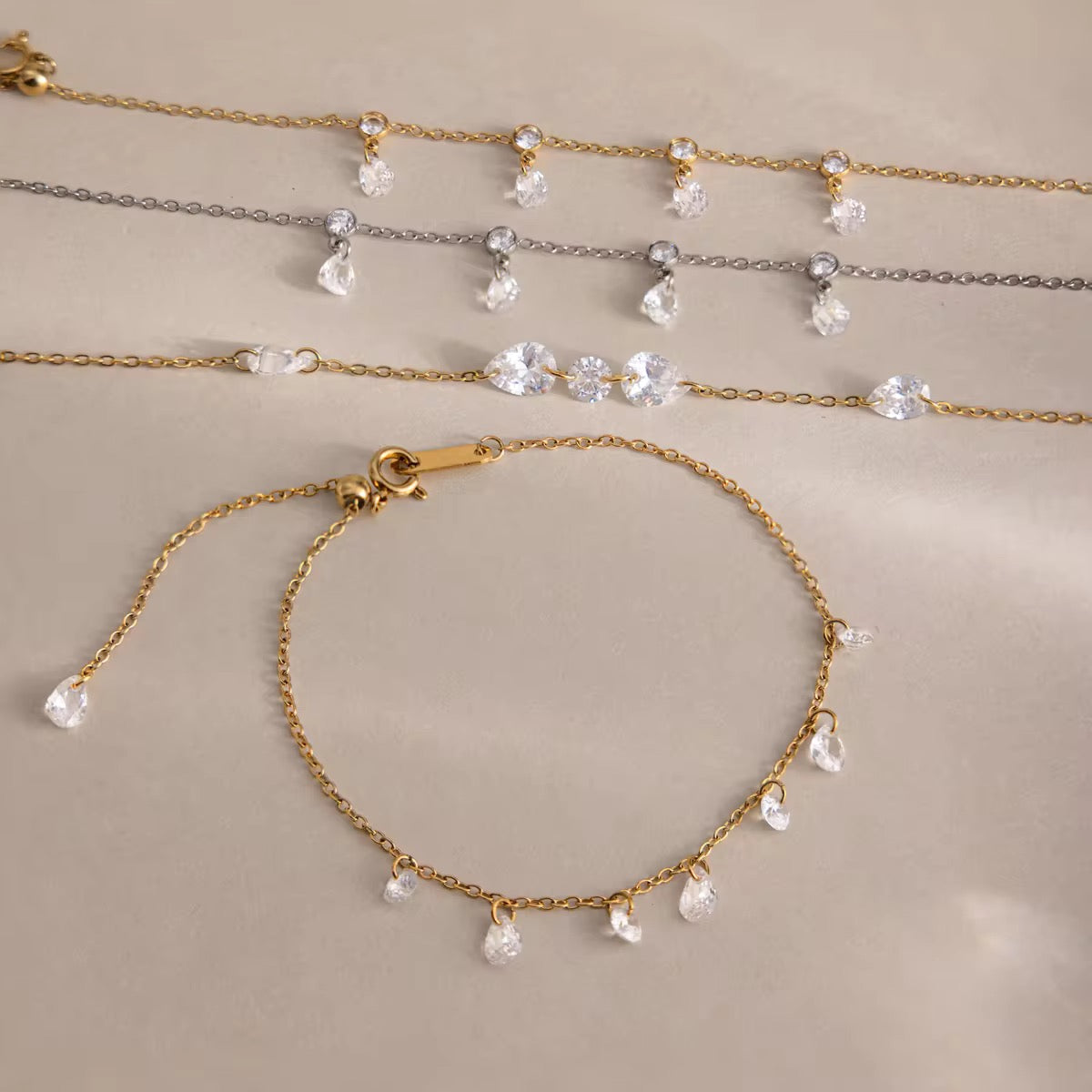Crystal Charm Anklet