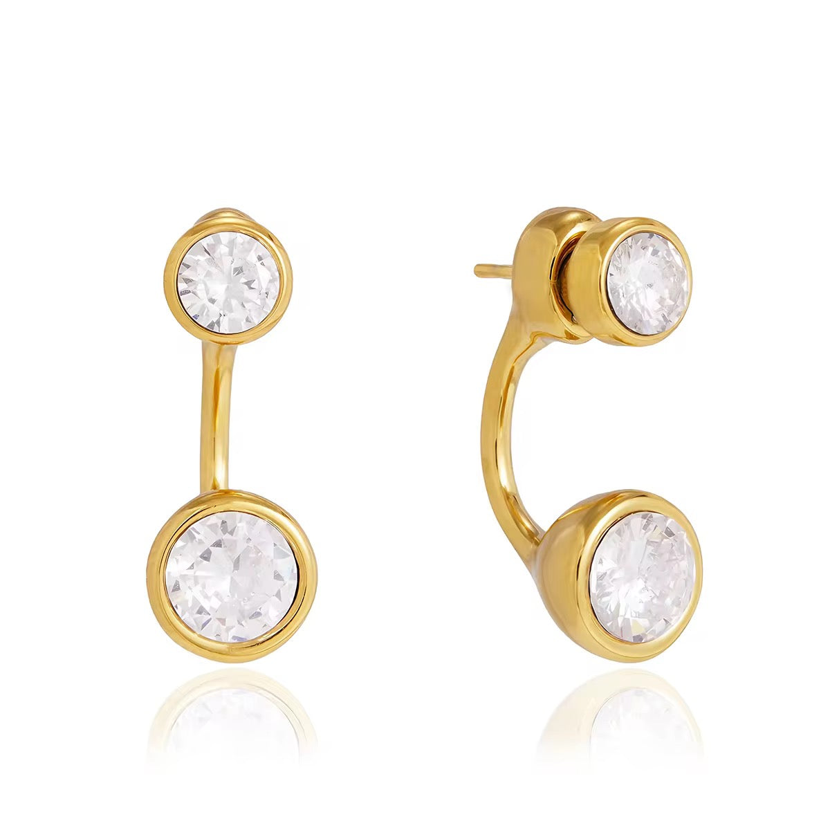 Celeste Double Crystal Earrings