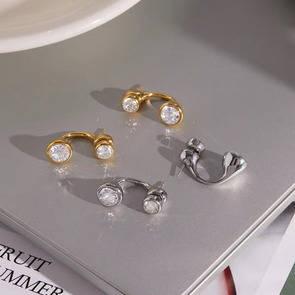 Celeste Double Crystal Earrings