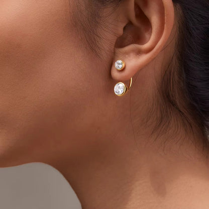 Celeste Double Crystal Earrings