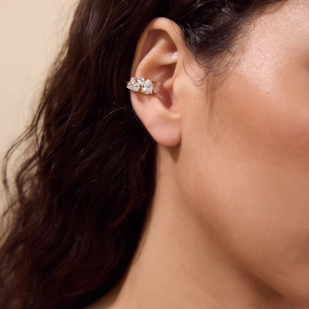 Crystal Cluster Ear Cuff