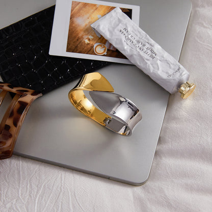Horizon Two-Tone Statement Bangle