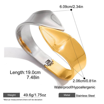 Horizon Two-Tone Statement Bangle