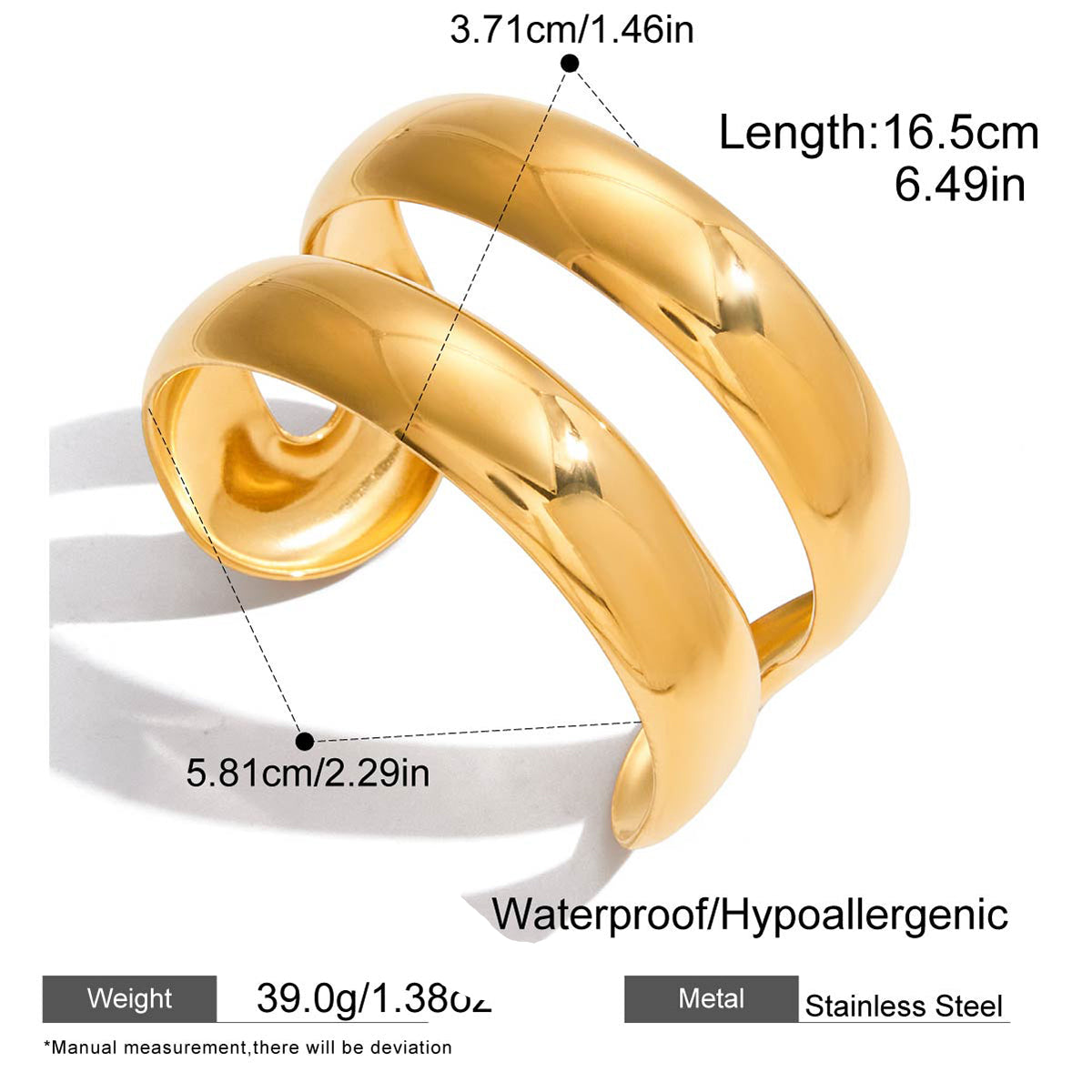 The Hera Double-Band Statement Cuff