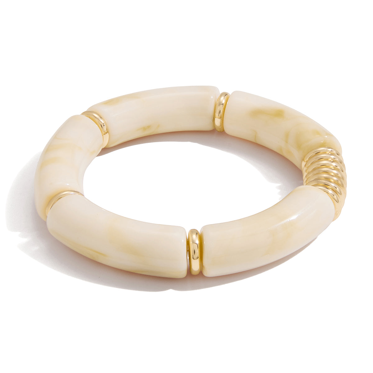 Mediterranean Marble & Amber Bangle Set