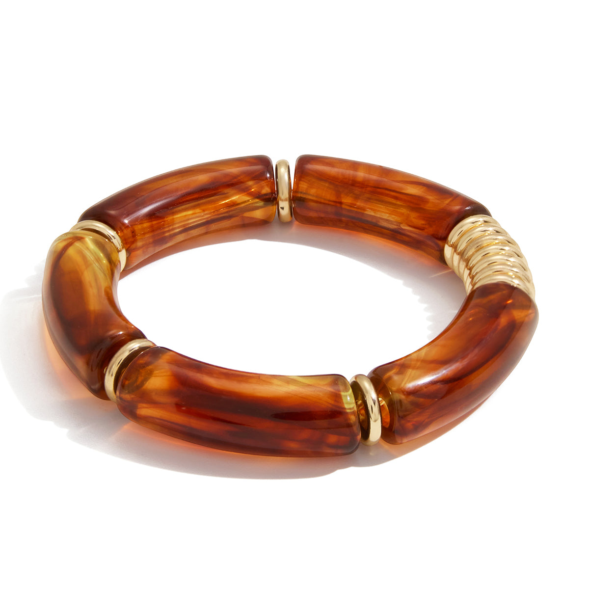 Mediterranean Marble & Amber Bangle Set