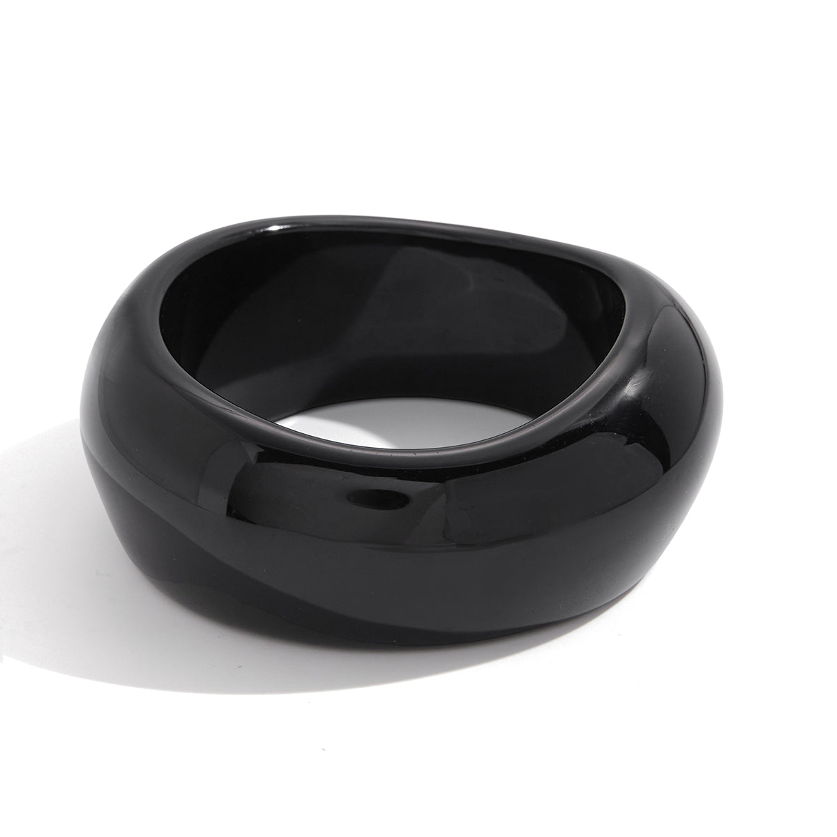 Chunky Black Dome Bangle