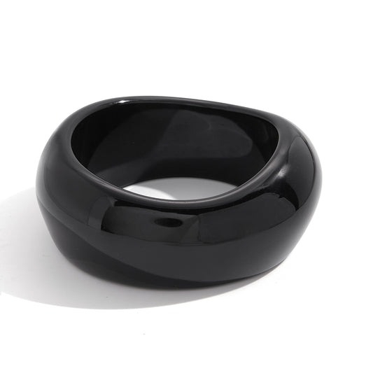 Chunky Black Dome Bangle