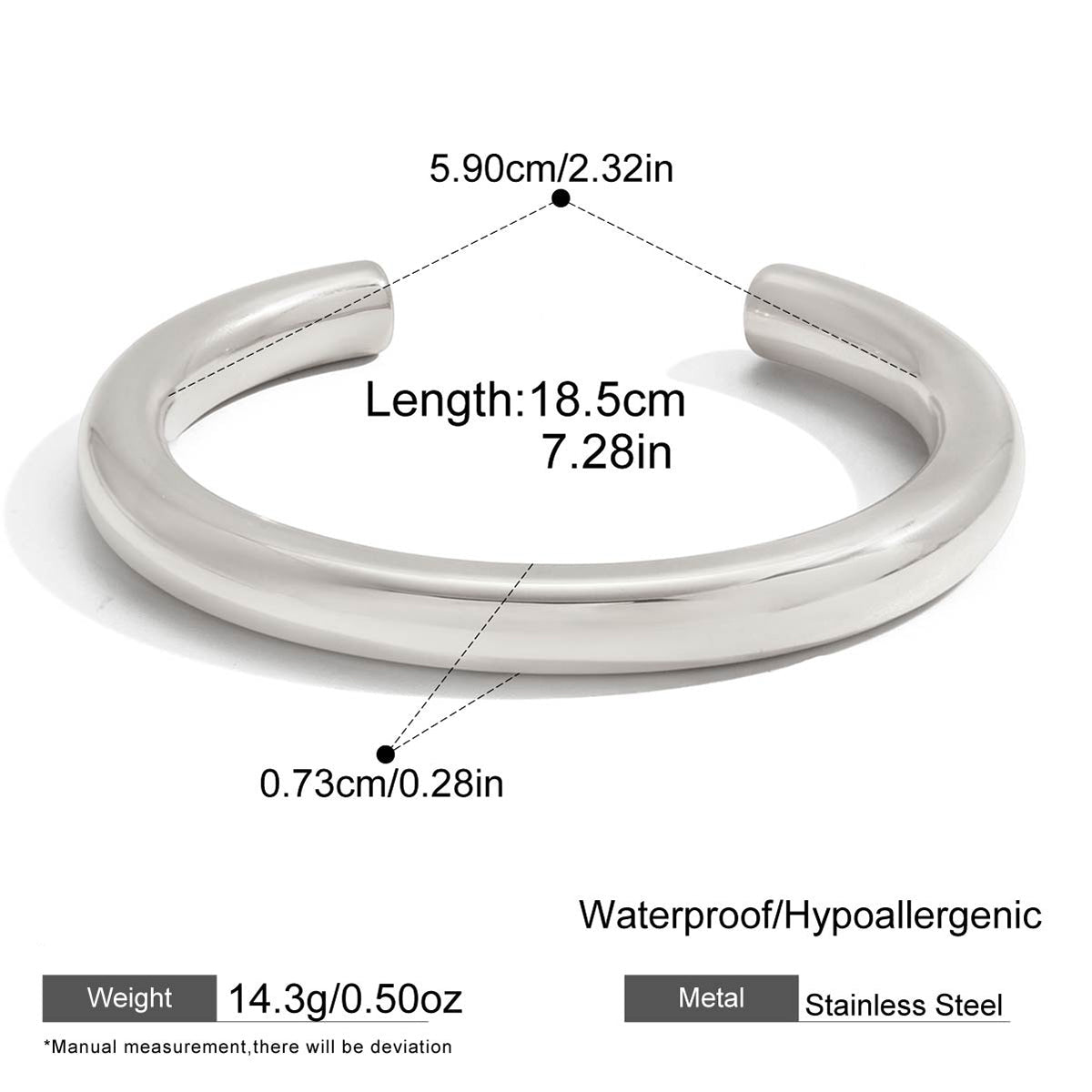 Horizon Sculptural Open Bangle