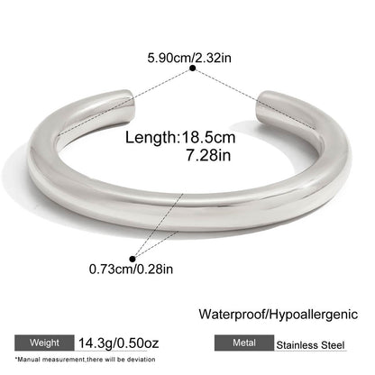 Horizon Sculptural Open Bangle
