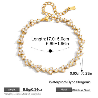 Trifoliate Sparkle Tennis Bracelet