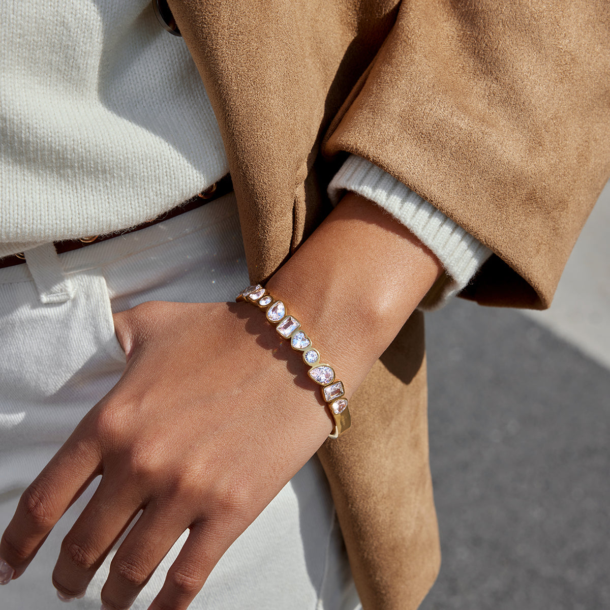 The Gilded Wave Bangle