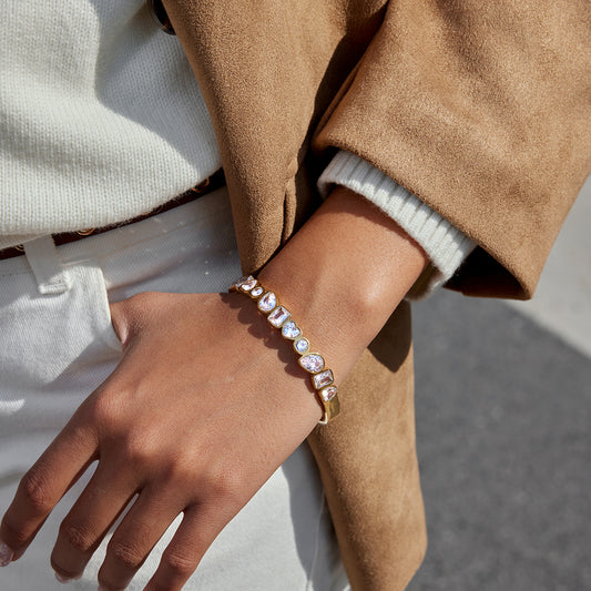 The Gilded Wave Bangle