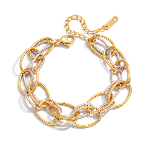 The Mixed Elements Interlocking Chain Bracelet