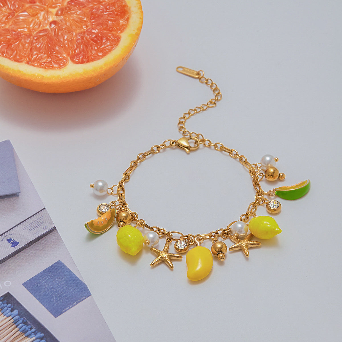 Citrus Beach Charm Bracelet