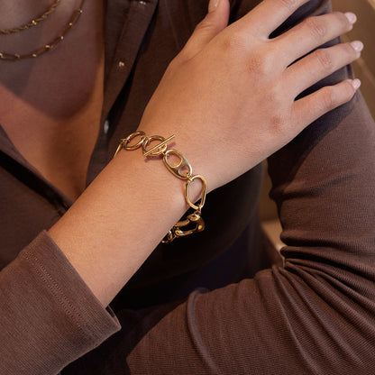 Abstract Geometric Toggle Bracelet