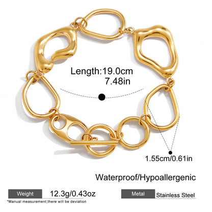 Abstract Geometric Toggle Bracelet