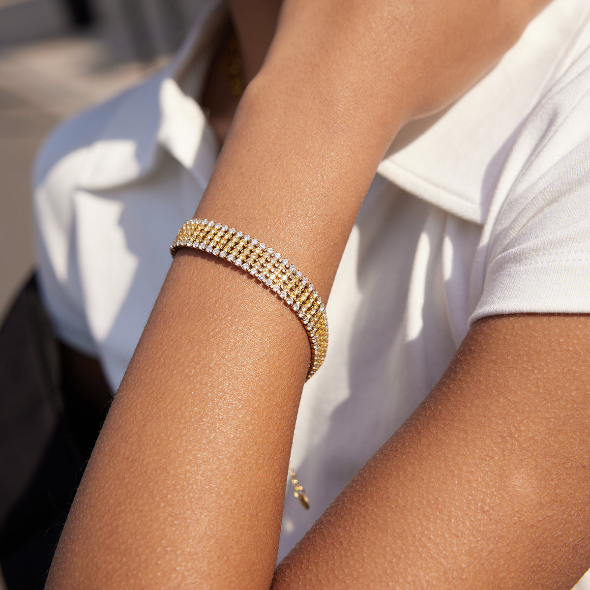 Soliel Five-Row Ombré Tennis Bracelet