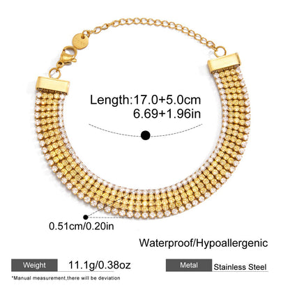 Soliel Five-Row Ombré Tennis Bracelet
