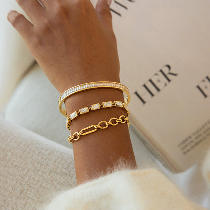 Empress Baguette-Cut Bangle