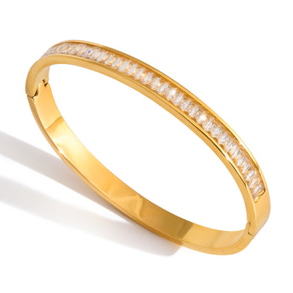 Empress Baguette-Cut Bangle
