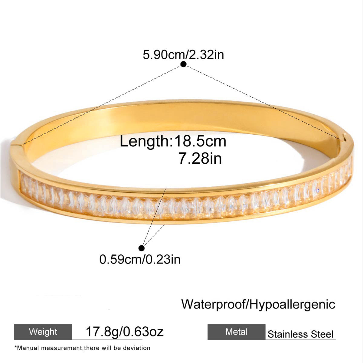 Empress Baguette-Cut Bangle
