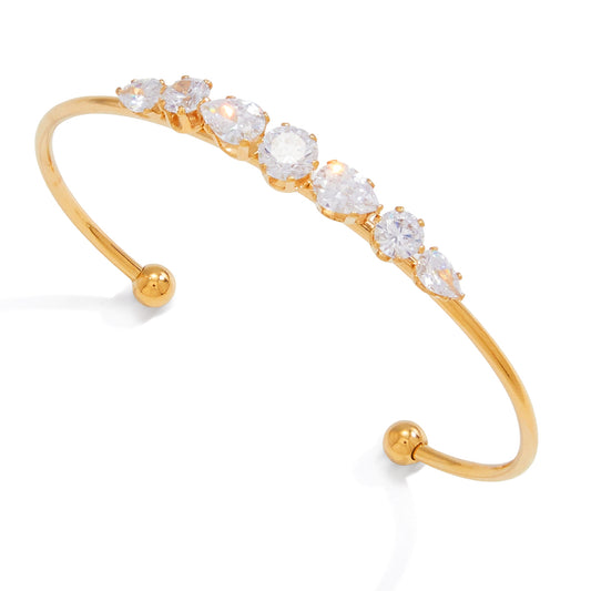 Prism Pear-Cut Open Bangle