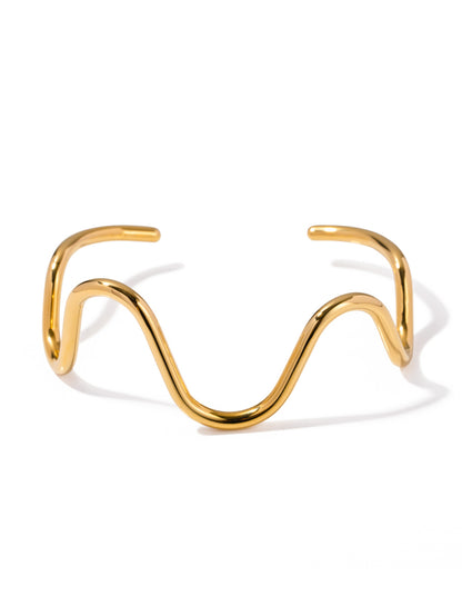 Aegean Wavy Statement Bangle