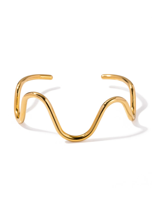 Aegean Wavy Statement Bangle