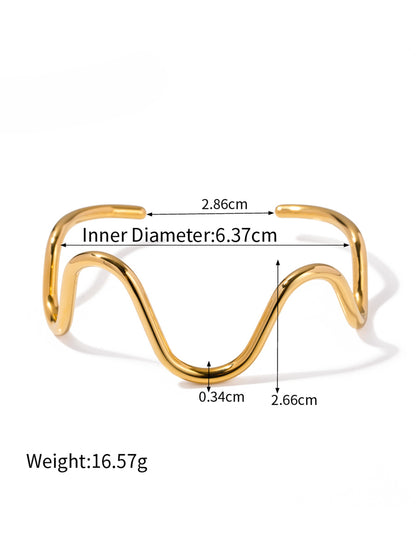 Aegean Wavy Statement Bangle