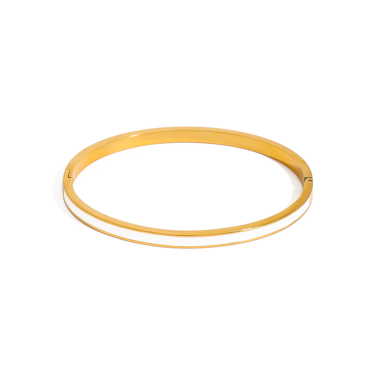 Minimal Gold Hinged Bangle
