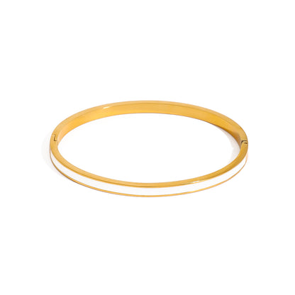 Minimal Gold Hinged Bangle
