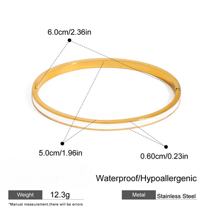 Minimal Gold Hinged Bangle