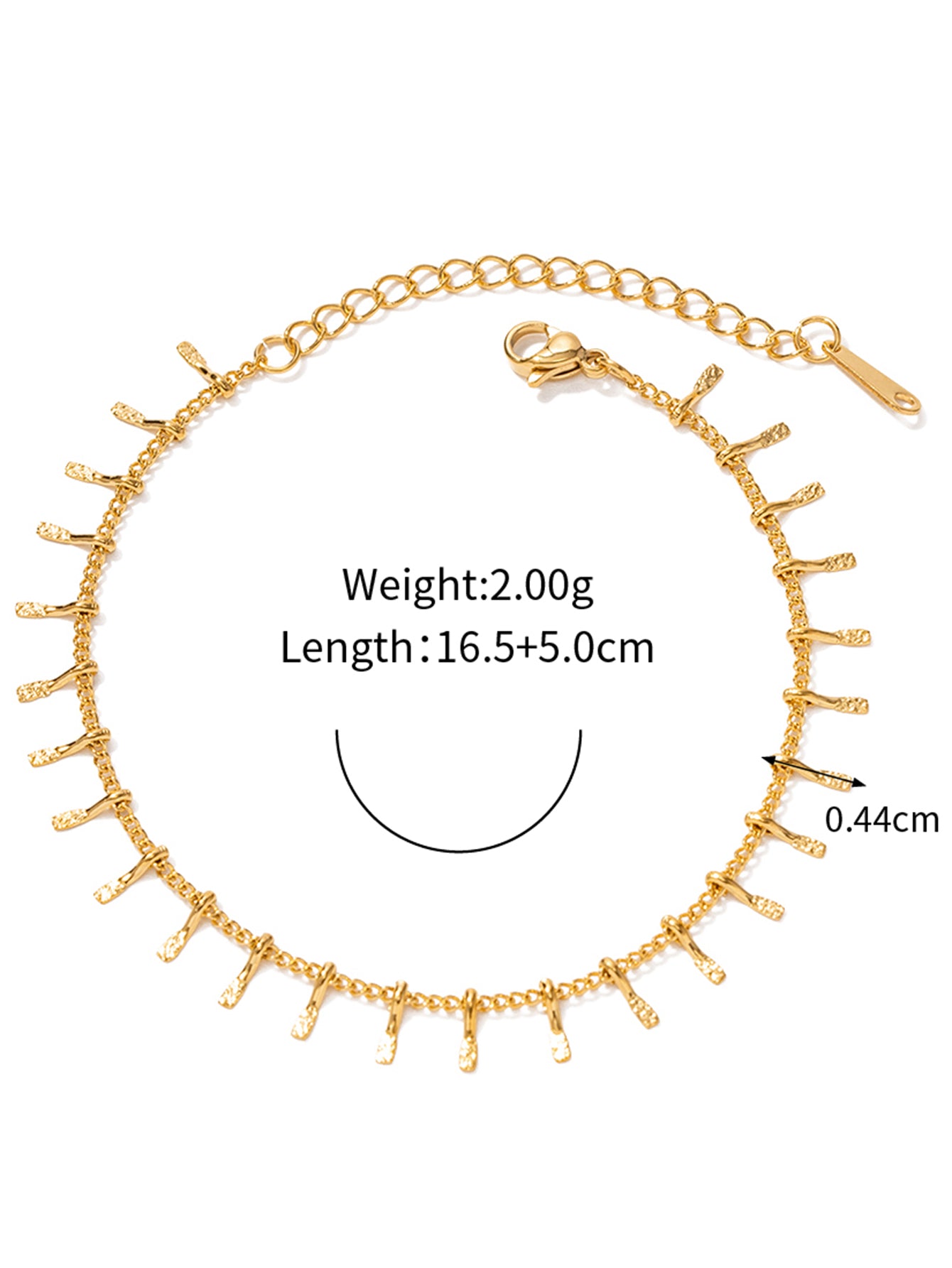 Artisan Hammered Tassel Link Bracelet