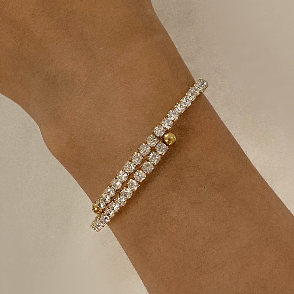 ternity Double-Row Crystal Bangle