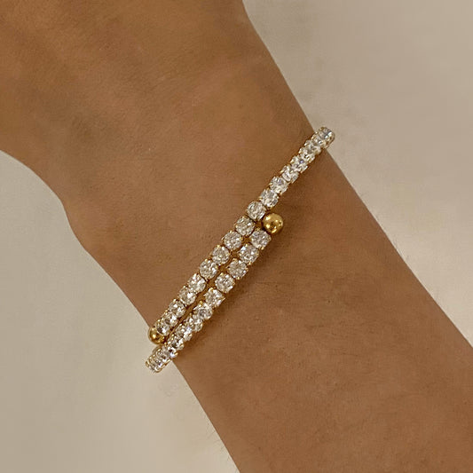 ternity Double-Row Crystal Bangle