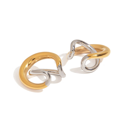 Gold & Silver Sculptural Ear Cuff